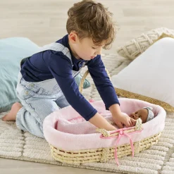 Corolle Couffin Tressé Peluche Rose et Tétines Discount