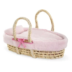 Corolle Ensemble Couffin Peluche Rose pour poupon de 36 et 42 cm New