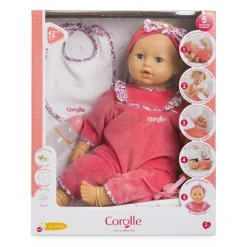 Corolle Lila Chérie se balade en Poussette Canne Rose