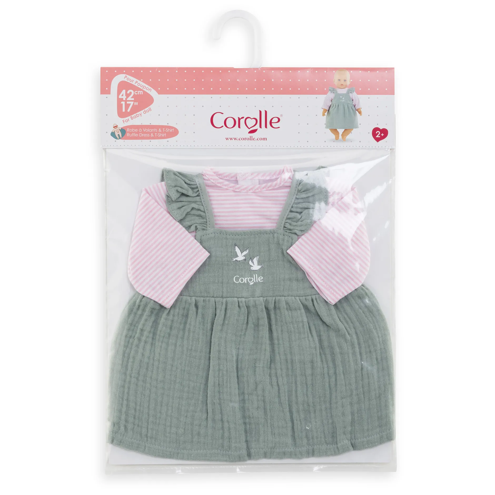 Corolle Lila Chérie se balade en Poussette Canne Rose