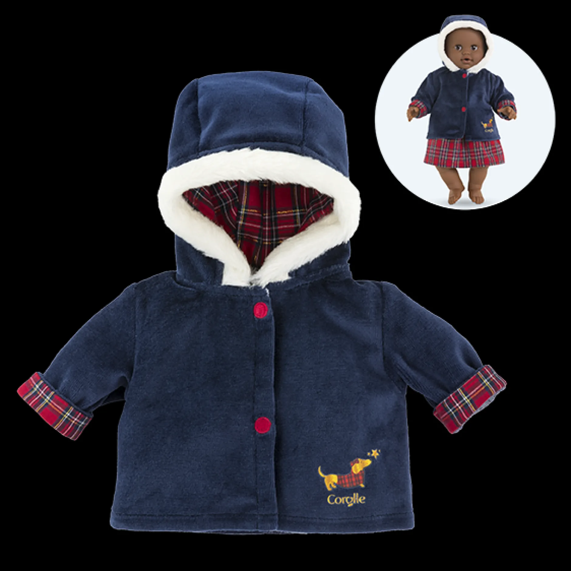 Corolle Mon Grand Poupon Suzanne et Manteau en Fêtes