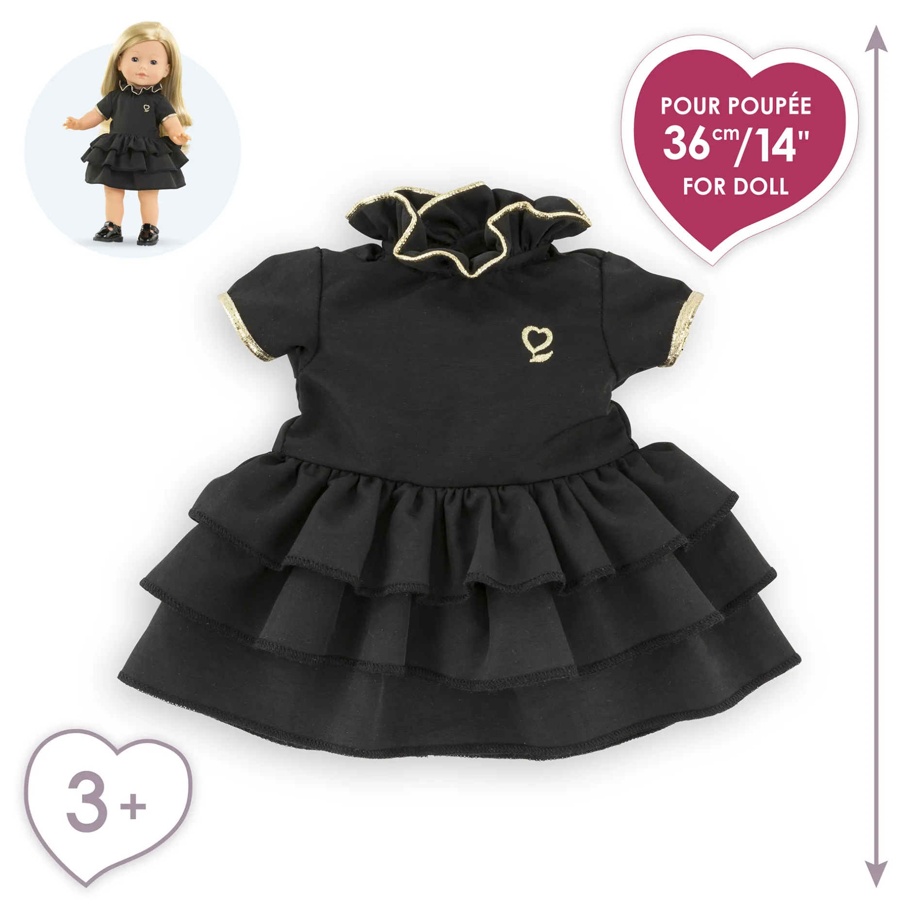Corolle Petite Robe Noire pour poupée ma Outlet