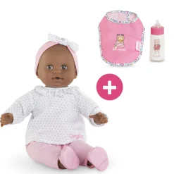 Corolle Poupon Lucie et Ensemble Bavoir & Biberon Magique Hot