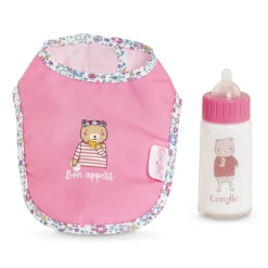 Corolle Poupon Lucie et Ensemble Bavoir & Biberon Magique Hot
