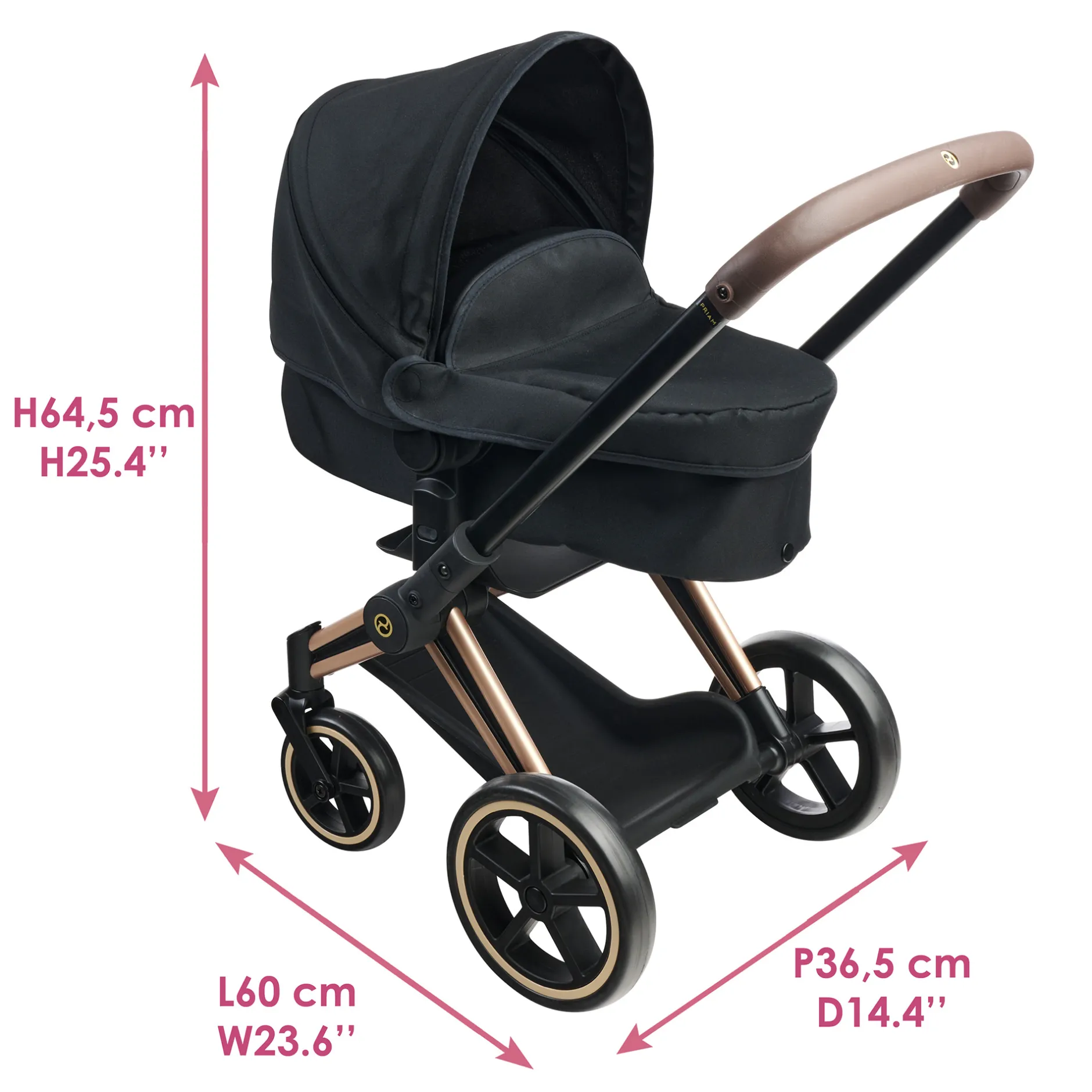 Corolle Poupon Rose et Landau Cybex Noir Best