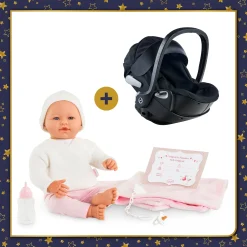 Corolle Poupon Rose et Porte-Poupon Cybex Noir New