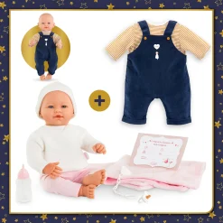 Corolle Poupon Rose et Salopette Marine