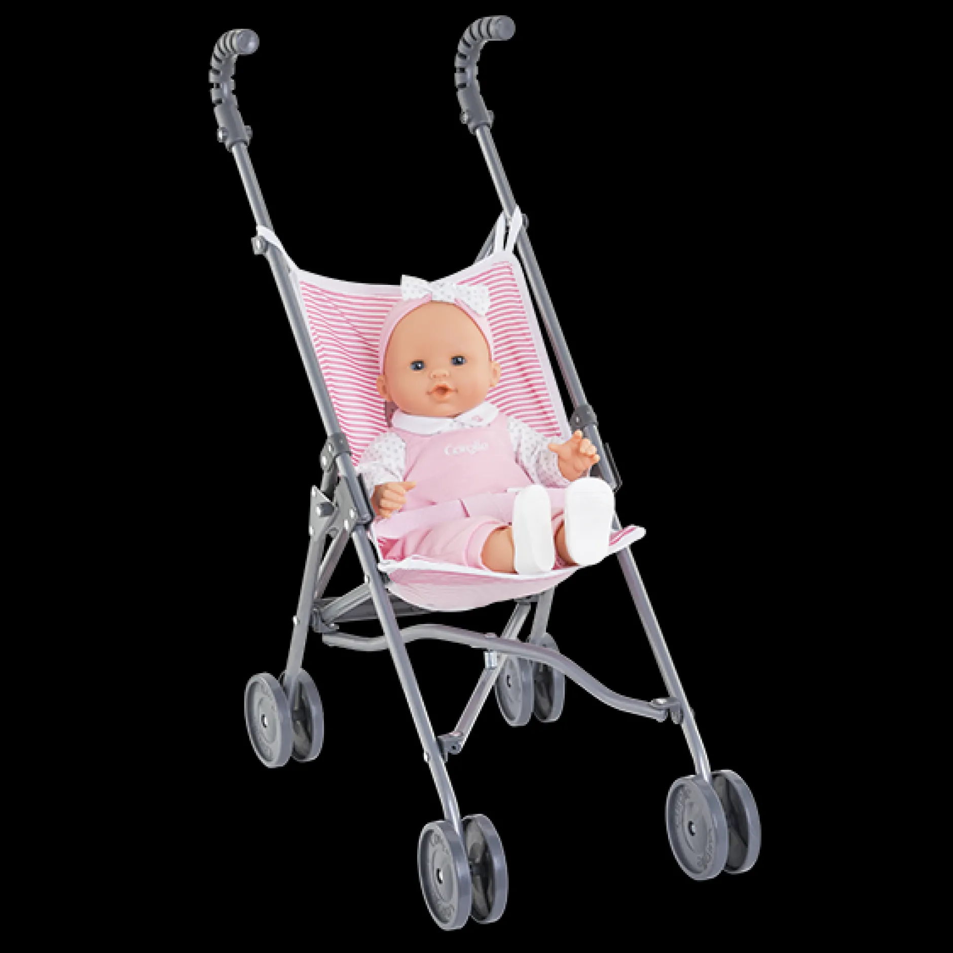 Corolle Poussette Canne Rose pour poupon 36/42/52 cm Sale
