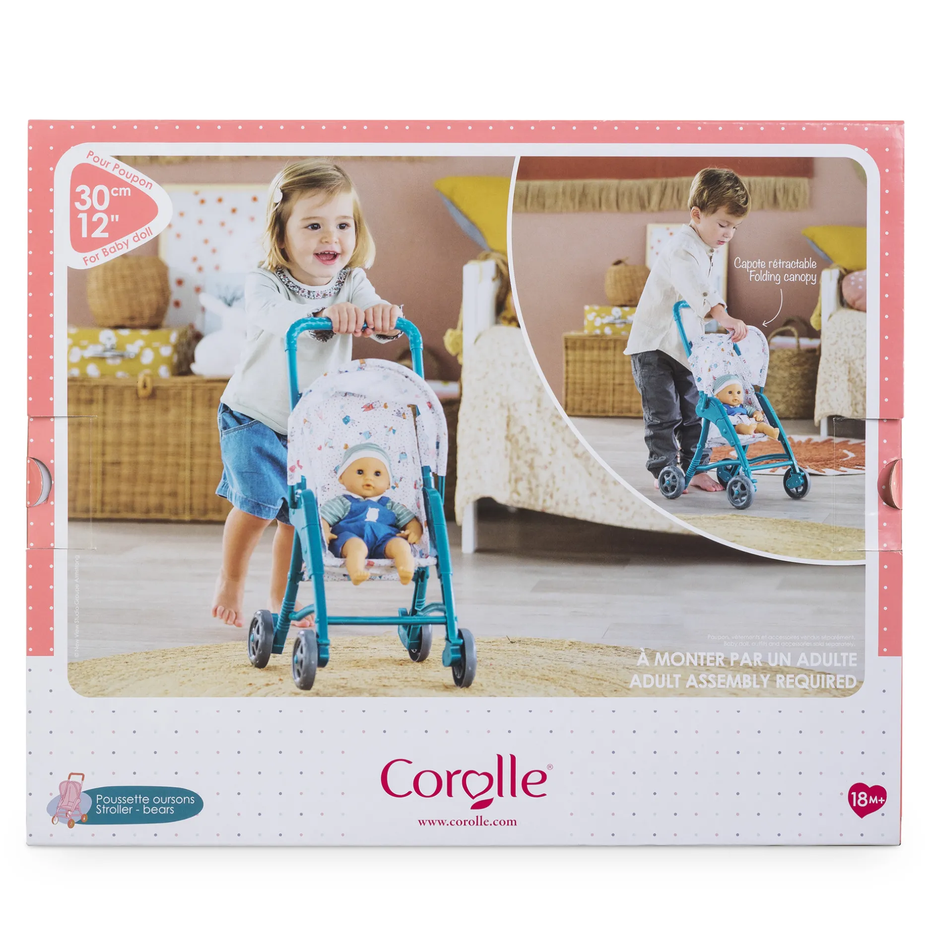 Corolle Poussette Oursons pour poupon 30 cm Outlet