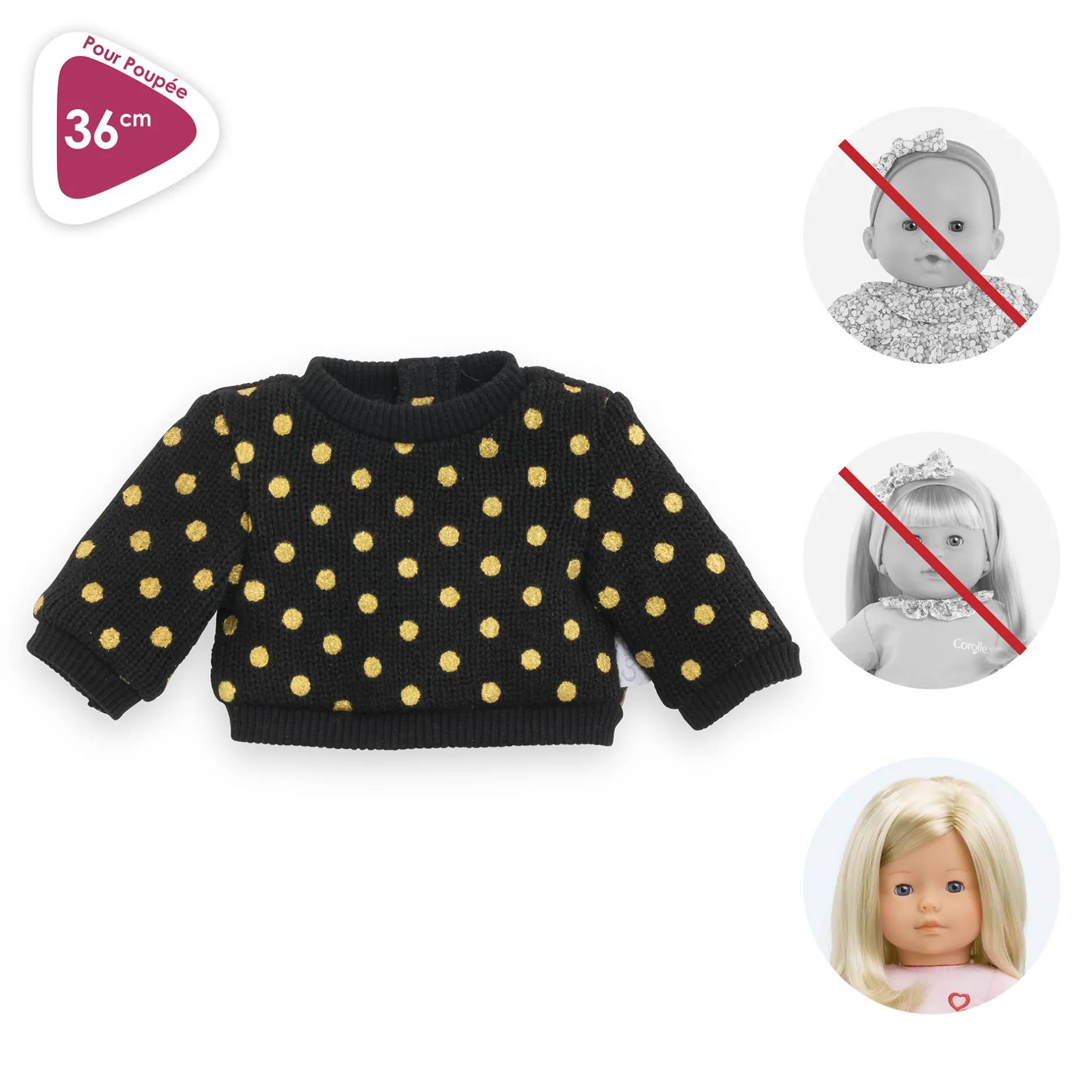 Corolle Pull Couture pour poupée ma New