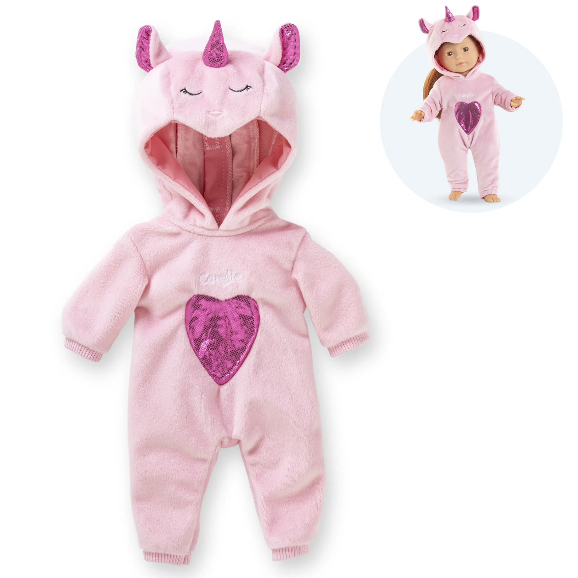 Corolle Pyjama Licorne Rose pour poupée ma New