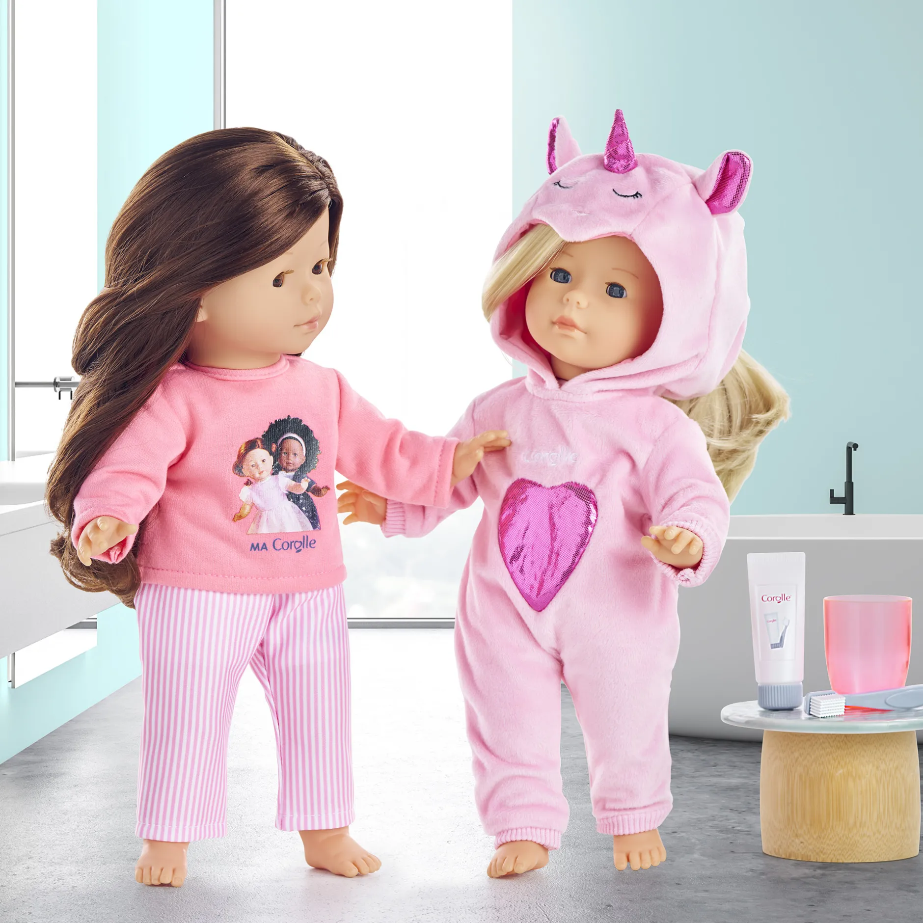 Corolle Pyjama Licorne Rose pour poupée ma New