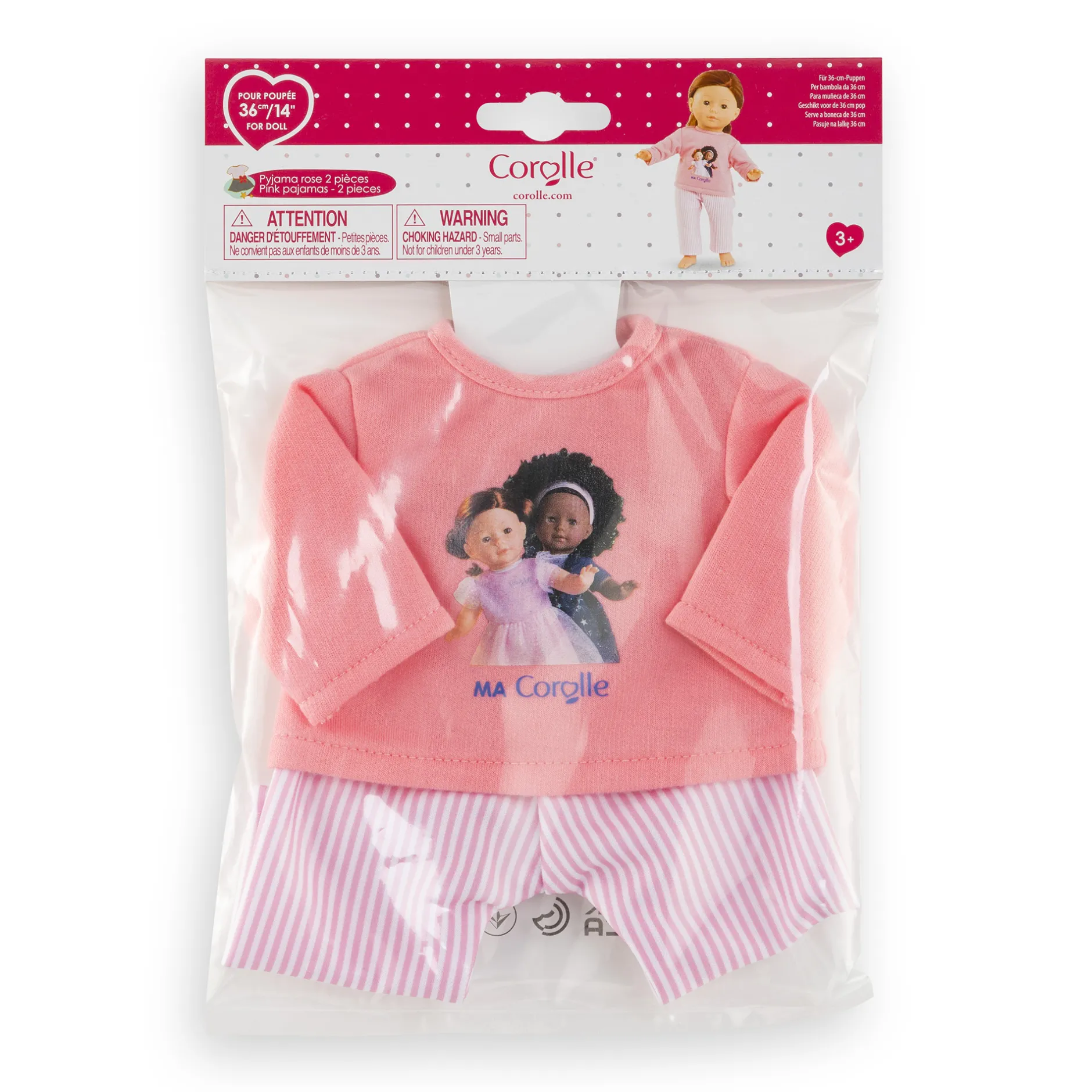 Corolle Pyjama Rose 2 pièces pour poupée ma Outlet