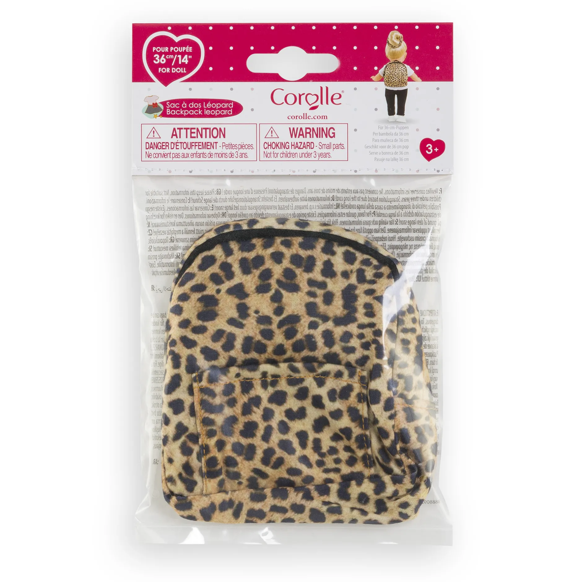 Corolle Sac à dos Léopard pour poupée ma Outlet