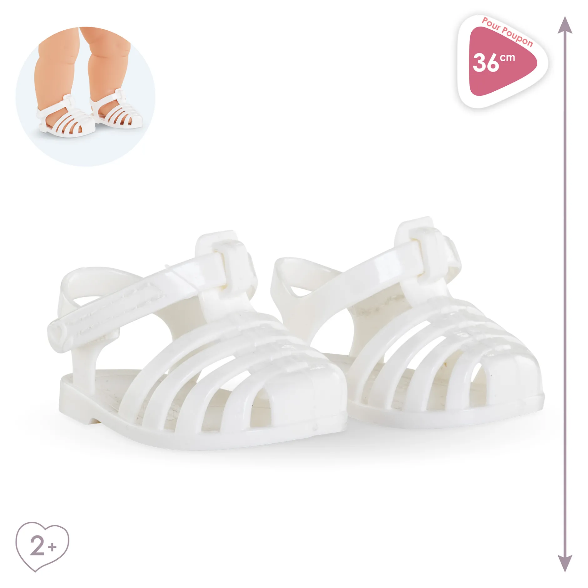 Corolle Sandales Blanches pour poupon 36 cm