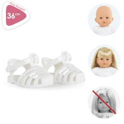 Corolle Sandales Blanches pour poupon 36 cm