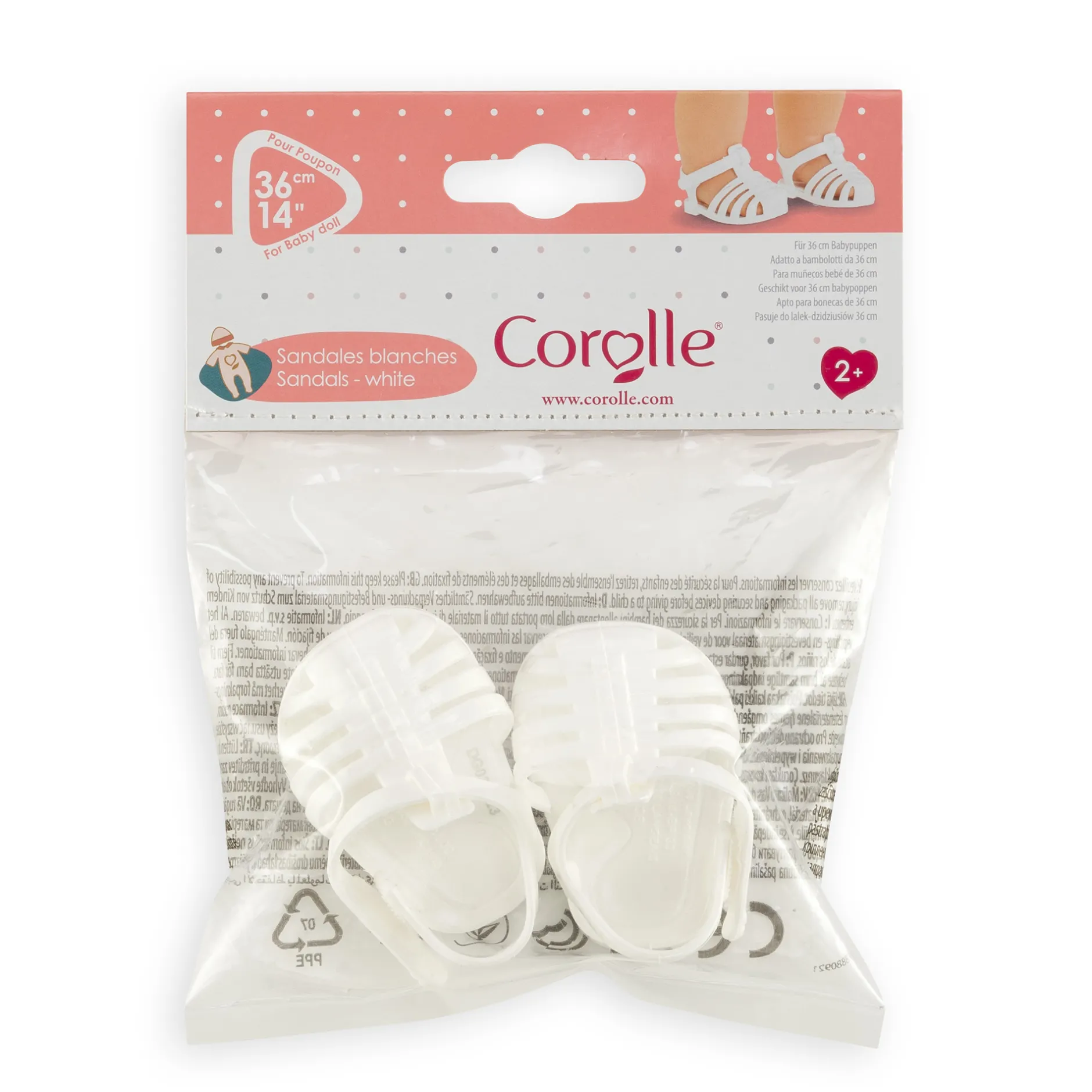 Corolle Sandales Blanches pour poupon 36 cm