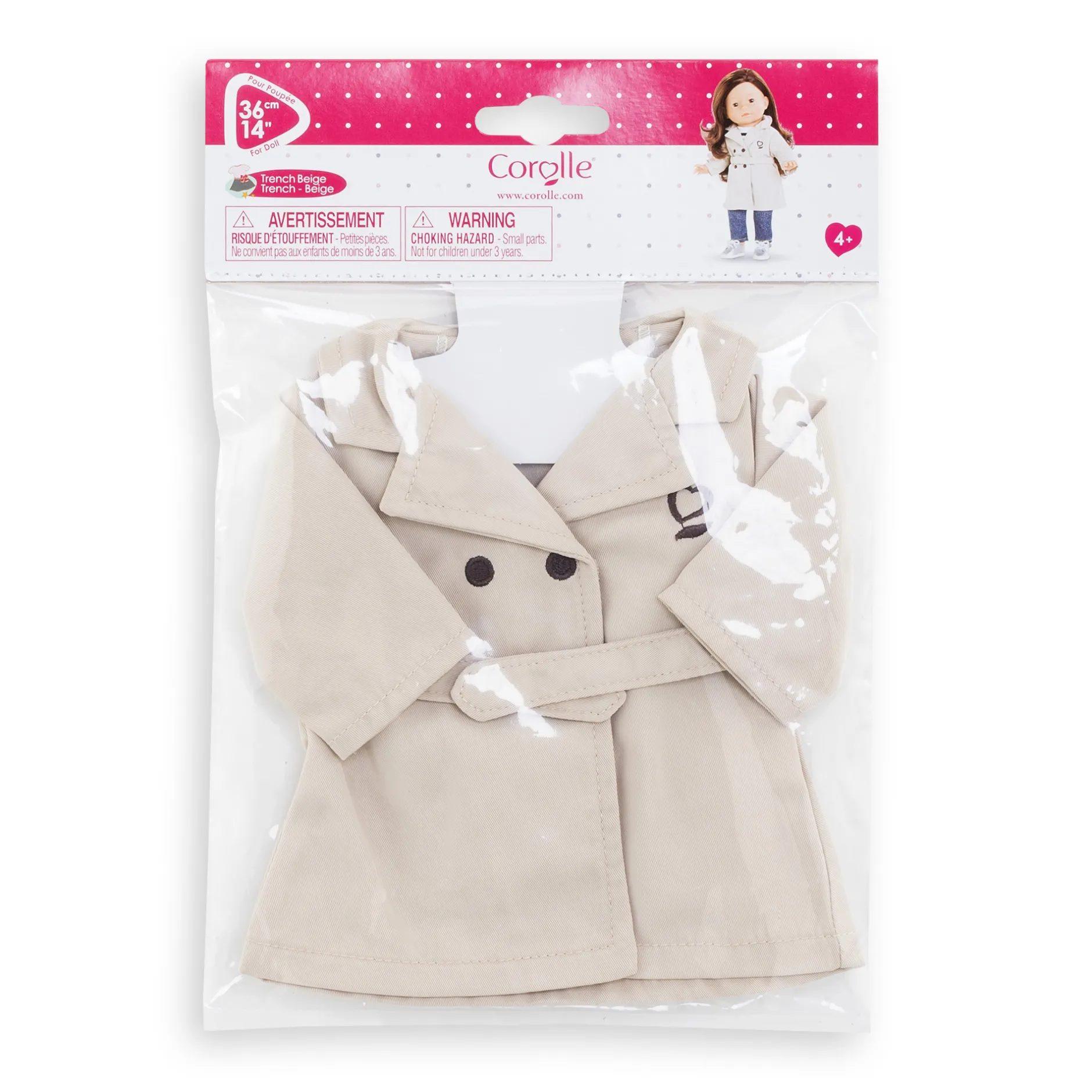 Corolle Trench Beige pour poupée ma New