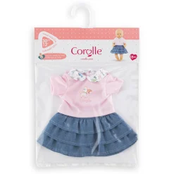 Corolle T-Shirt et Jupe à volants Week-end à Paris pour poupon 30 cm New