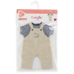 Corolle T-Shirt et Salopette Écru Bords de Loire pour poupon 36 cm