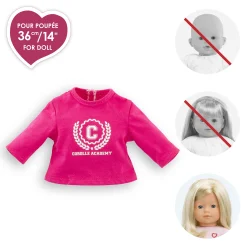 Corolle T-Shirt Fuchsia Academy pour poupée ma Hot