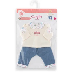 Corolle T-Shirt Manches Longues et Jean Week-end à Paris pour poupon 36 cm